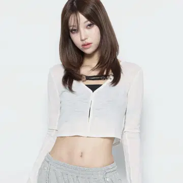 theredthread S clip cardigan cropped