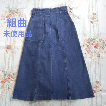 [미사용 택 포함] 쿠미교쿠 데님 스커트 K/DENIM