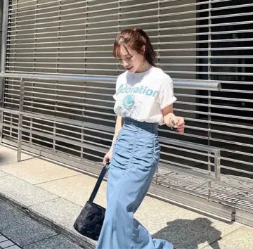 코코딜 드레이프 개더 스커트
