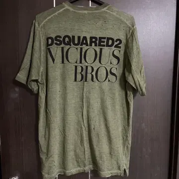 DSQUARED2 V넥 티셔츠 XS 올리브