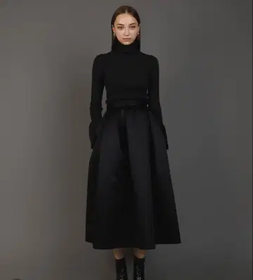 Heve 헤이브 새틴 드레스 턱 스커트 36 satin dress