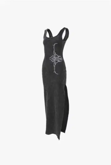 theredthread S rhinestone 드레스 black