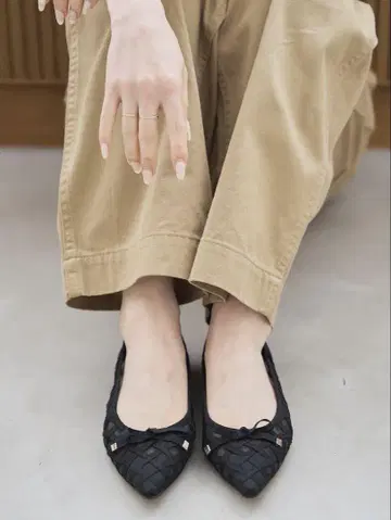 LETALON 포인티드 깅엄 튤 발레