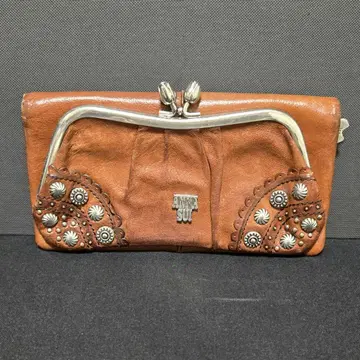 ANNA SUI 로즈 가든 가마구치 3단 폴더형 지갑 브라운
