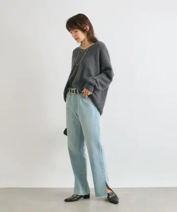 RIVE DROITE [모든 체형 슬림 레그! ] slit DENIM