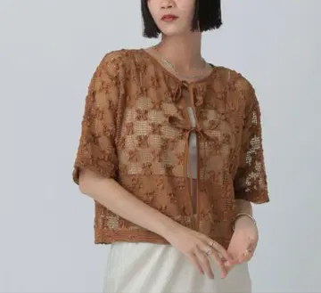 메쉬 플라워 2WAY 가디건 로리즈팜 미사용 새상품 이번 시즌 신상