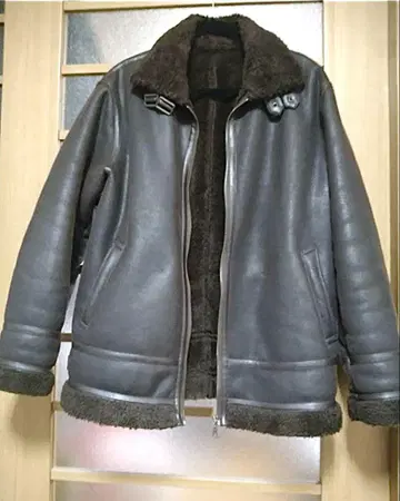레어템 BRITISH KHAKI 다크 브라운 가죽 자켓 사이즈 3L
