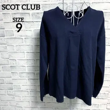 새상품 [ SCOT CLUB ] 스콧 클럽 V넥 긴팔 상의 네이비