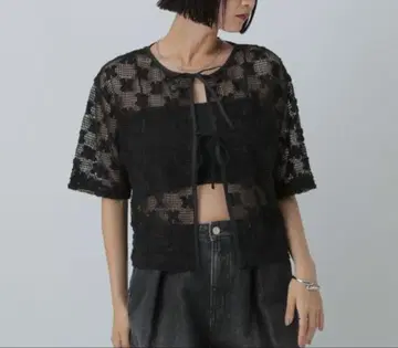 메쉬 플라워 2WAY 가디건 로리즈팜 미사용 새상품 이번 시즌 신상