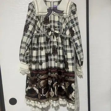 Angelic Pretty British bear 원피스 아이보리 세트