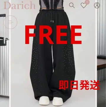 [ FREE ] Darich 다리치 샤이니 배럴 스웨트 팬츠 BLK