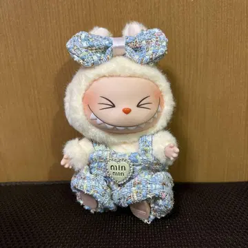 LABUBU 라부부 봉제인형 의류 minmin 블루 오버롤