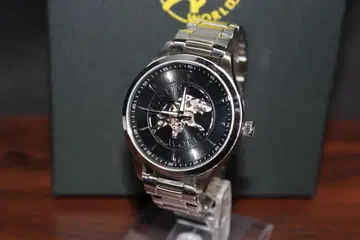 새상품급 한정판 자동 손목시계 스켈레톤 헌팅월드 HW502