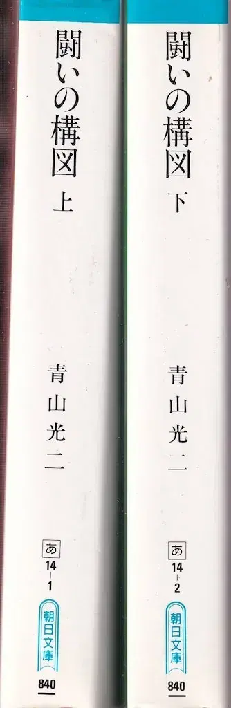 아사히신문사 아사히문고 아오야마 코지 투쟁의 구도 상하 세트