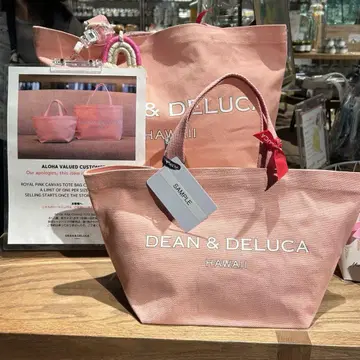 DEAN&DELUCA 하와이 한정판 핑크 토트백 S 사이즈 & L 사이즈