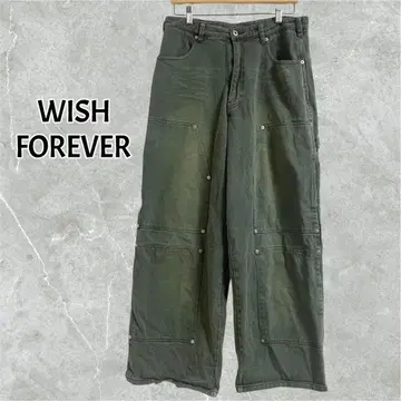 WISH FOREVER 위시포에버 더블니 페인터 팬츠
