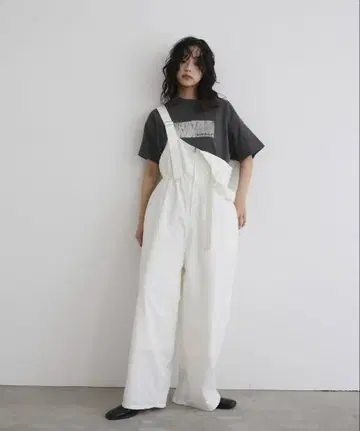 화이트 멜빵바지 여성용