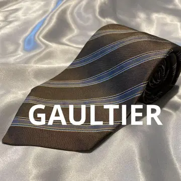 Jean Paul GAULTIER 브라운 스트라이프 아카이브 넥타이
