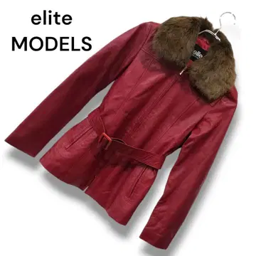 elite MODELS 가죽 자켓 red 여성용 M 양가죽