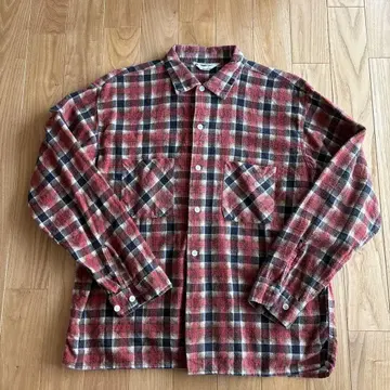 60s PENNEY'S TOWNCRAFT 프린트 체크 플란넬 셔츠