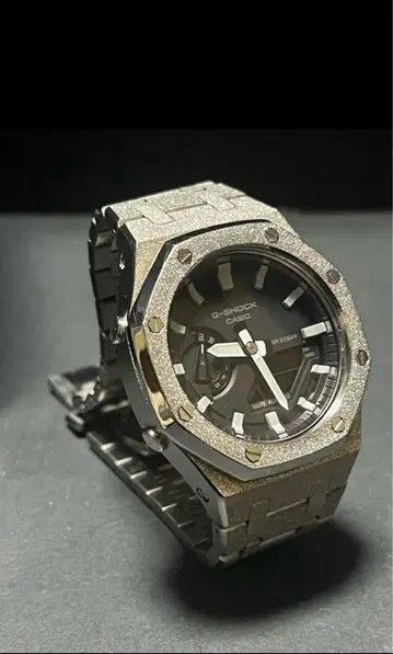 G-SHOCK GA-2100 실버/블랙 커스텀
