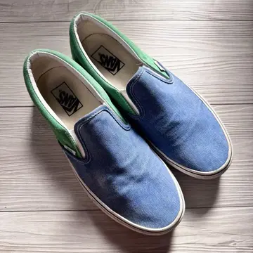Vans 슬립온 파랑/그린 USA 일본 미입고 모델
