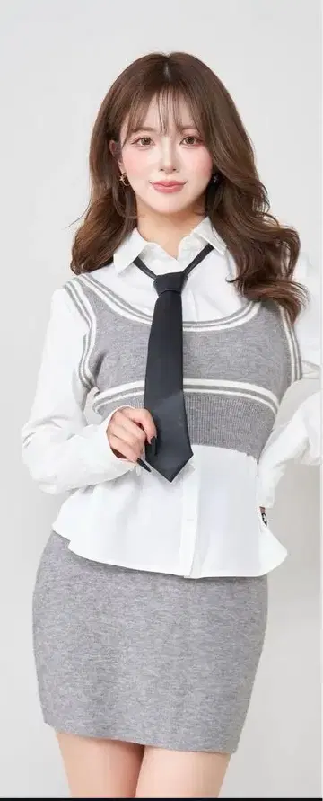 Darich 가죽 타이 니트 셋업