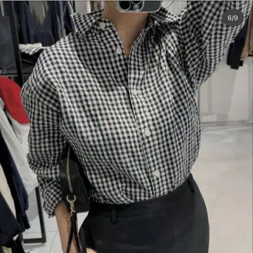[이번 시즌 제품] SLOBE IENA 린넨 코튼 레귤러 셔츠 깅엄