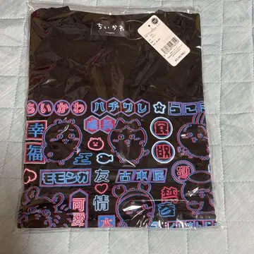 치이카와 도쿄 치이카와 T셔츠 네온 블랙 L 사이즈