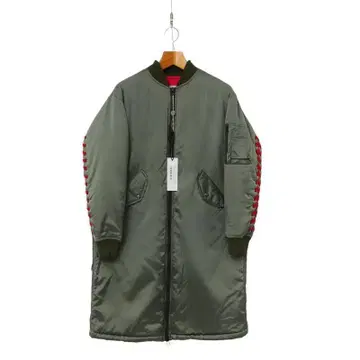 AS65 아에세싼타칭쿠에 MA-1 롱 코트 자켓 카키
