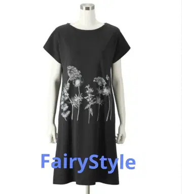 FairyStyle 면 티셔츠 QVC 꽃 프린트 튜닉