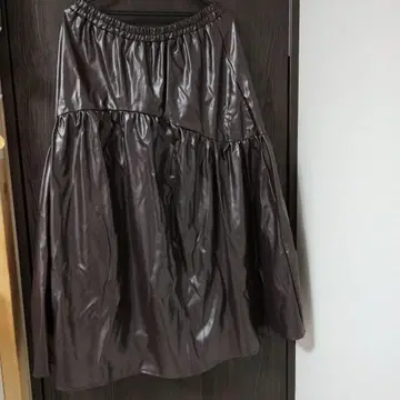 새상품 빅 사이즈 4L 합성피혁 롱 스커트
