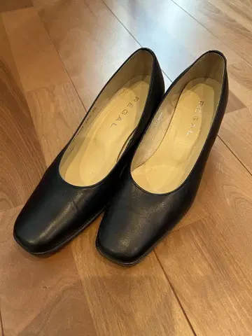 REGAL 리갈 블랙 펌프스 23cm 천연 가죽 블랙