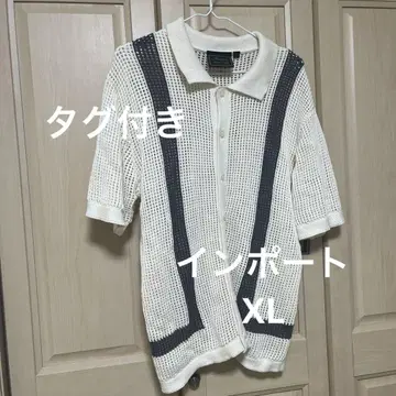 미사용 XL 메쉬 니트 가디건 수입