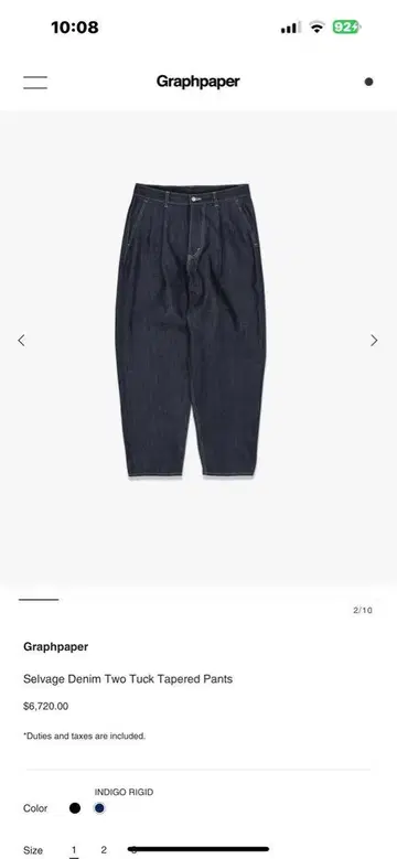 GraphpapeSalvageTwoTuckTaperedPantssize3