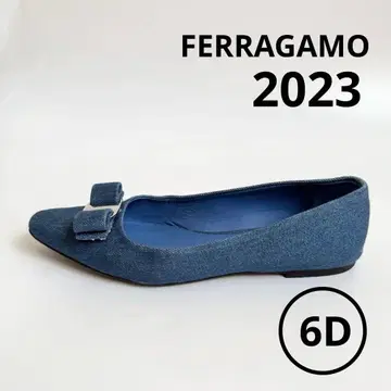 페라가모 2023년 데님 플랫슈즈 펌프스 바라 6D 빅