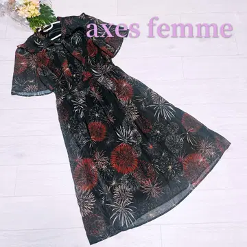 axesfemme 불꽃놀이 패턴 원피스 엑시즈팜