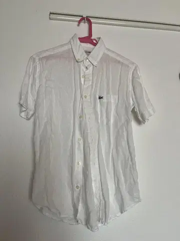 LACOSTE 반팔 셔츠 화이트 레귤러 핏