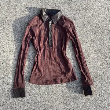 단품 y2k 00s vintage leather lib tops
