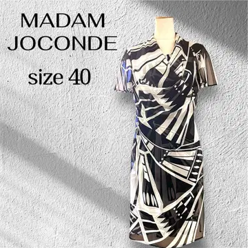 MADAM JOCONDE 기하학 무늬 반팔 원피스 사이즈 40