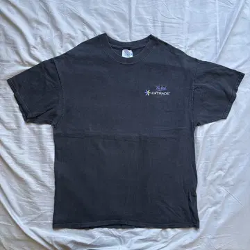 [ 90s ] E*Trade 기업 T 극상 페이드 이 트레이드 Hanes