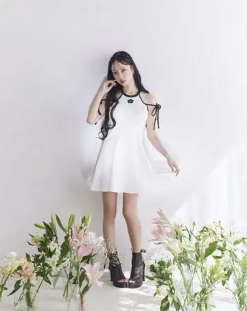 택 포함 새상품 EATME 마리콴트 콜라보 원피스 화이트
