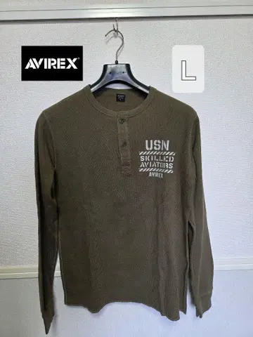 AVIREX 00s 밀리터리 y2k 그런지 헨리넥 서멀 롱T