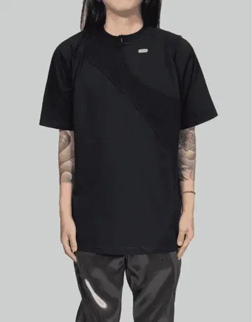 HELIOT EMIL CONTRAST FABRIC T-SHIRT