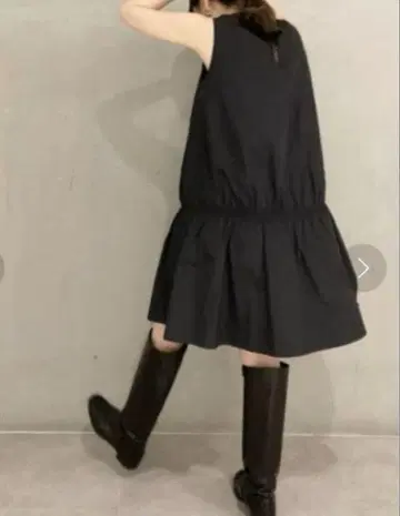BABYLONE / 로우 개더 미니 드레스