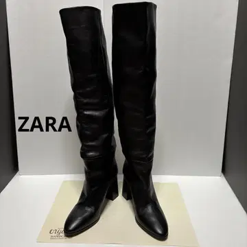 ZARA 자라 니하이 부츠 블랙