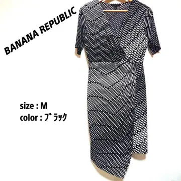 [미품] BANANAREPUBLIC 기하학 패턴 도트 캐시미어 원피스