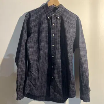 Ralph Lauren Custom Fit 긴팔 셔츠 네이비 계열 체크
