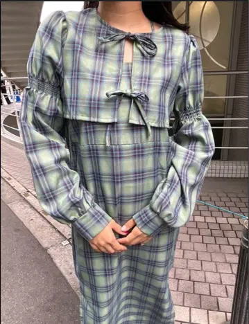 jouetie 블라우스 레이어드 원피스