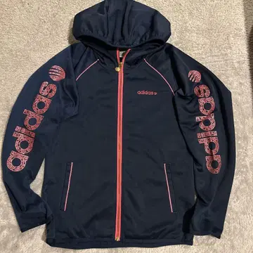 [레어] adidas neo 저지 트랙 자켓 라메 핑크 M 사이즈